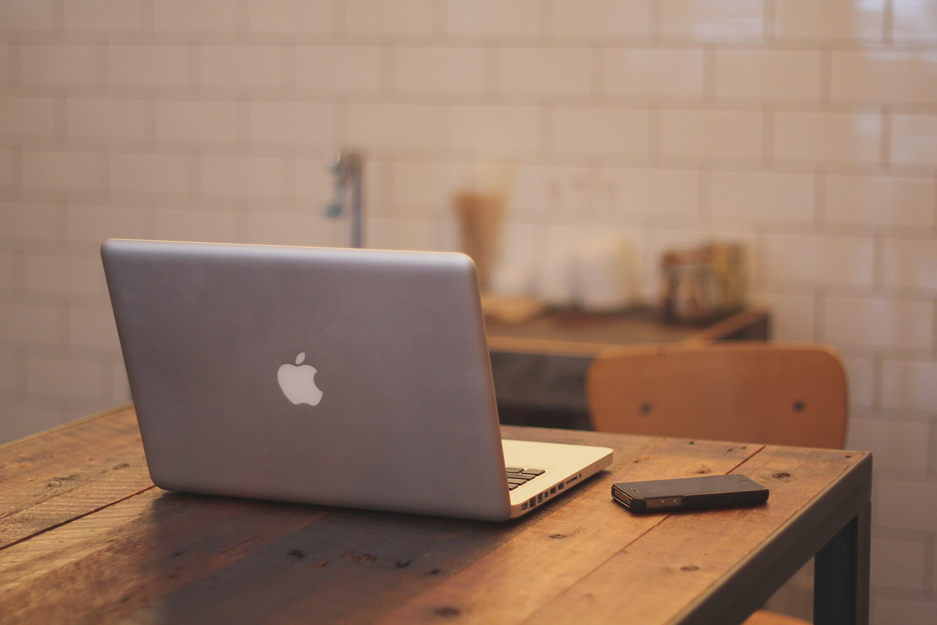 Laptop on a desk